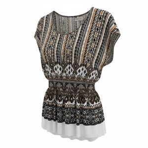 Chic Women's Patterned Blouse